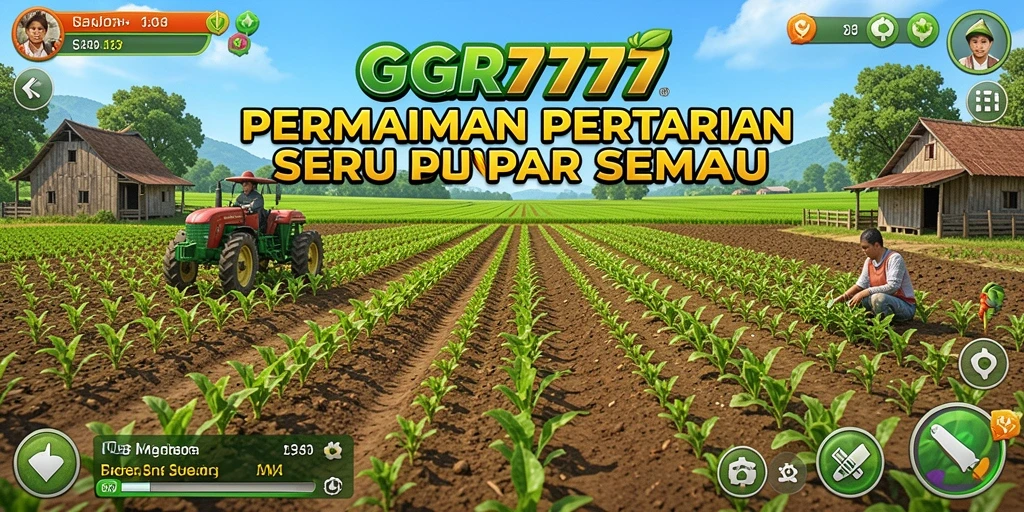 Screenshot GGR7777 menampilkan peternakan yang luas dan indah.