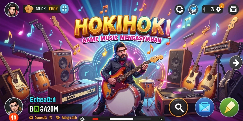 Gameplay seru dari HOKIHOKI dengan pilihan musik beragam.