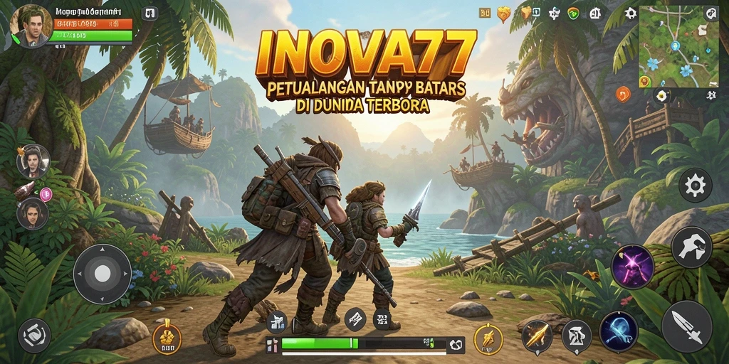 Tampilan menakjubkan dari gameplay INOVA77 di dunia terbuka.