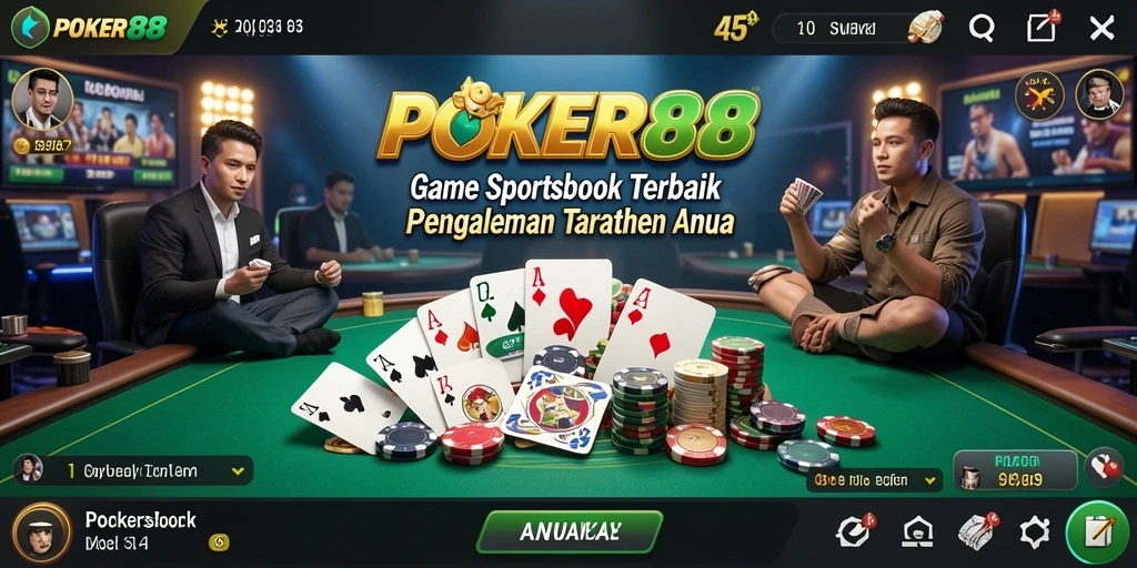 Tampilan gameplay <strong>POKER88</strong> dengan fitur taruhan yang menarik.