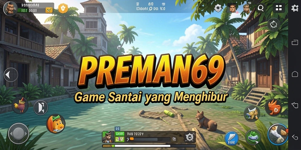 Screenshot gameplay PREMAN69 menunjukkan keseruan dan interaksi karakter.