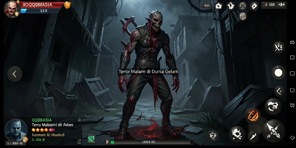Screenshot menunjukkan suasana menyeramkan gameplay QQ88ASIA.