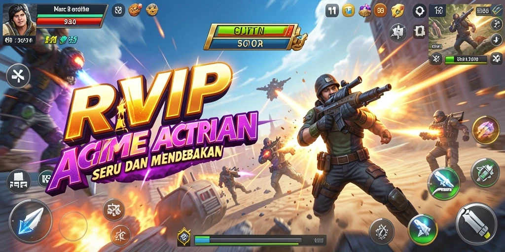 Screenshot utama RVIP menampilkan aksi gameplay mendebarkan.